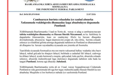 Xasan Sheekh oo lagu eedeeyay colaada iyo dagaalka Puntland