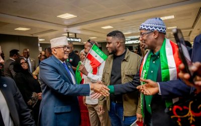Somaliland president Irro arrived in the US for meetings with US officals & international leaders